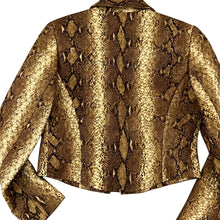 Load image into Gallery viewer, Vintage Silk Snake Print Two Piece Skirt Set Size 6