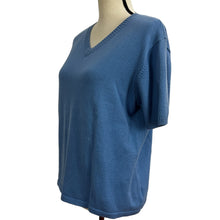 Load image into Gallery viewer, Eddie Baver V Neck Short Sleeves Knit Womens Top 100% Cotton Size Large