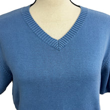 Load image into Gallery viewer, Eddie Baver V Neck Short Sleeves Knit Womens Top 100% Cotton Size Large