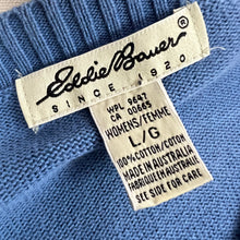 Load image into Gallery viewer, Eddie Baver V Neck Short Sleeves Knit Womens Top 100% Cotton Size Large