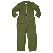 Load image into Gallery viewer, Army Green Utility Jumpsuit Size 6 Petite