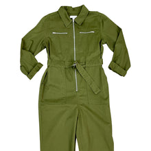 Load image into Gallery viewer, Army Green Utility Jumpsuit Size 6 Petite