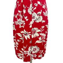 Load image into Gallery viewer, 1980s Red Floral Short Sleeve Dress Size 8