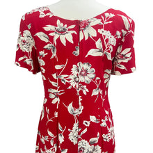 Load image into Gallery viewer, 1980s Red Floral Short Sleeve Dress Size 8