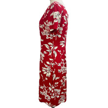 Load image into Gallery viewer, 1980s Red Floral Short Sleeve Dress Size 8