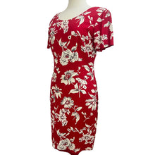 Load image into Gallery viewer, 1980s Red Floral Short Sleeve Dress Size 8