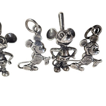 Load image into Gallery viewer, Rare Vintage 1930s Silver Mickey Mouse Charms