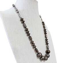 Load image into Gallery viewer, Vintage 800 Silver Graduated Bench Bead Statement Necklace 24"