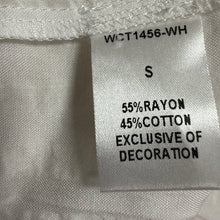 Load image into Gallery viewer, THML Embroidered Short Ruffle Sleeve Tunic Top Size Small