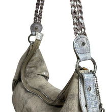 Load image into Gallery viewer, Rampage Y2K Silver Shoulder Bag w Logo Charms