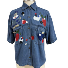 Load image into Gallery viewer, VTG 100% Cotton Short Sleeve Denim Shirt Size Small