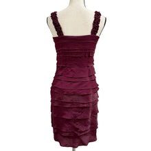 Load image into Gallery viewer, Vintage Burgundy Square Neck Sheath Dress Size Small