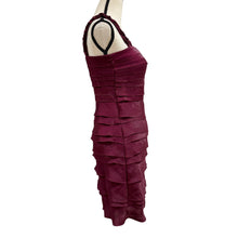 Load image into Gallery viewer, Vintage Burgundy Square Neck Sheath Dress Size Small