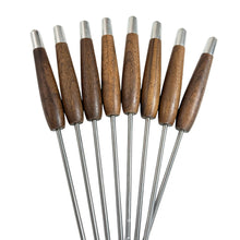 Load image into Gallery viewer, Vintage 50s Wood‑Handled Fondue Fork Set