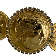 Load image into Gallery viewer, Alexander the Great Gold Coin Brooch 3"