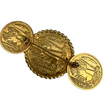 Load image into Gallery viewer, Alexander the Great Gold Coin Brooch 3"