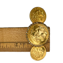 Load image into Gallery viewer, Alexander the Great Gold Coin Brooch 3"
