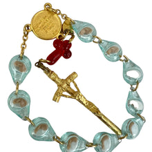 Load image into Gallery viewer, United Hearts of Jesus and Mary Vintage Italy Rosary 7.5"