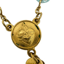 Load image into Gallery viewer, United Hearts of Jesus and Mary Vintage Italy Rosary 7.5"