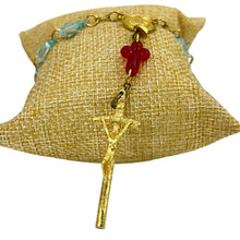 Load image into Gallery viewer, United Hearts of Jesus and Mary Vintage Italy Rosary 7.5"