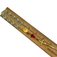 Load image into Gallery viewer, United Hearts of Jesus and Mary Vintage Italy Rosary 7.5"
