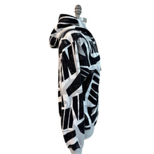 Load image into Gallery viewer, Nike Streetwear Allover Print Fleece Hoodie Gray Black Size Medium