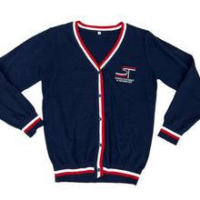 Load image into Gallery viewer, School of Science and Technology Blue Cardigan Sweater Size Youth Large