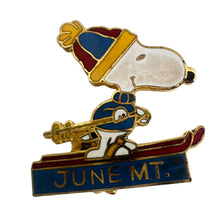 Load image into Gallery viewer, Vintage SNOOPY SKI PIN June Mountain California Hat Pin Lapel, Collectible VV120