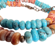 Load image into Gallery viewer, Southwestern Spiny Oyster & Turquoise Tab Pendant Necklace