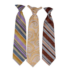 Load image into Gallery viewer, Lot of 3 Vintage 1970s Clip-On Wide Neckties 17" Length