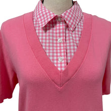 Load image into Gallery viewer, Tommy Hilfiger Pink Layered Short Sleeve Sweater Top Size Large NWT