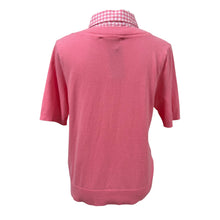 Load image into Gallery viewer, Tommy Hilfiger Pink Layered Short Sleeve Sweater Top Size Large NWT