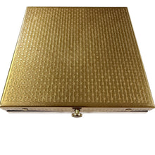 Load image into Gallery viewer, 1950s Dorset Fifth Avenue Two-Tone Floral Cross Powder Compact