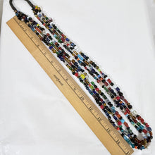 Load image into Gallery viewer, Vintage Artisan Multi-Strand Glass Bead Statement Necklace