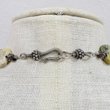 Load image into Gallery viewer, Chunky Artisan Stone Statement Necklace Hook Clasp 19"