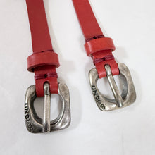 Load image into Gallery viewer, UNOde50 Red Leather Silver Buckle Bracelets Spain Artisan