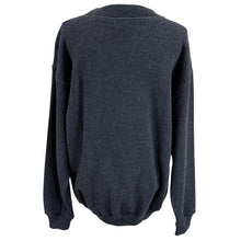 Load image into Gallery viewer, Vintage Bulldog Charcoal Knit Crewneck Sweater Size Medium Wool Blend