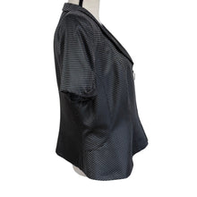 Load image into Gallery viewer, Vintage Armani Black Label Black & Silver Metallic Dot Short Sleeve Blazer Medium/Large