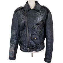 Load image into Gallery viewer, Y2K Custo Barcelona Who From Mars Embroidered Faux Leather Moto Jacket Size Medium