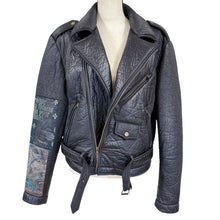 Load image into Gallery viewer, Y2K Custo Barcelona Who From Mars Embroidered Faux Leather Moto Jacket Size Medium