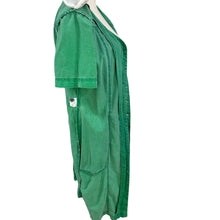 Load image into Gallery viewer, Vintage 80s Betty Barclay 100% Cotton Shirt Dress in Kelly Green Size Large