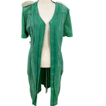 Load image into Gallery viewer, Vintage 80s Betty Barclay 100% Cotton Shirt Dress in Kelly Green Size Large