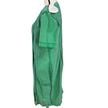 Load image into Gallery viewer, Vintage 80s Betty Barclay 100% Cotton Shirt Dress in Kelly Green Size Large