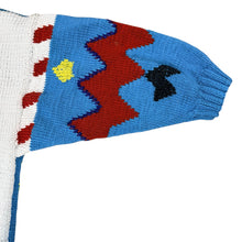 Load image into Gallery viewer, Vintage Berek Hand Knit Cruise Ship Novelty V-Neck Cotton Sweater