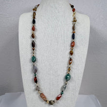 Load image into Gallery viewer, Vintage Beaded Necklace Semi Precious Earth Tones