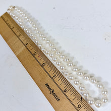 Load image into Gallery viewer, Vintage Hand-Knotted Simulated Pearl Strand Necklace 18"