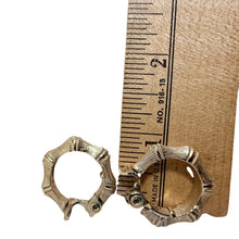 Load image into Gallery viewer, Monet Gold-tone Bamboo Hoop Clip-on Earrings