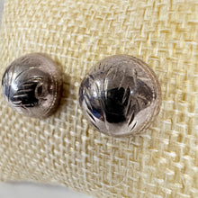 Load image into Gallery viewer, Vintage 925 Sterling Button Domed Scroll Earrings