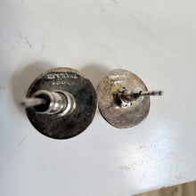 Load image into Gallery viewer, Vintage 925 Sterling Button Domed Scroll Earrings