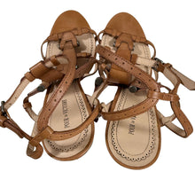 Load image into Gallery viewer, Pour La Victoire Tan Leather Sandal Stilettos Size 10